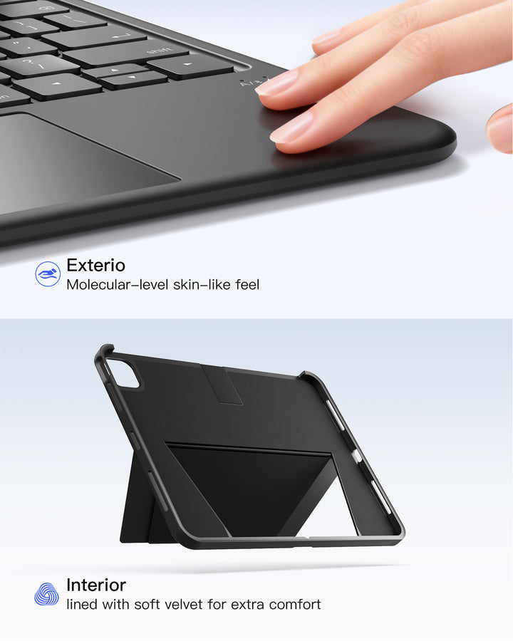 Inateck Detachable AceTouch Protective Keyboard Case for iPad Air 11-inch (M4 2026/M3 2025/M2 2024); iPad Pro 11/Air 5th/4th, QWERTY, KB403-11 | Red Dot Award 2026
