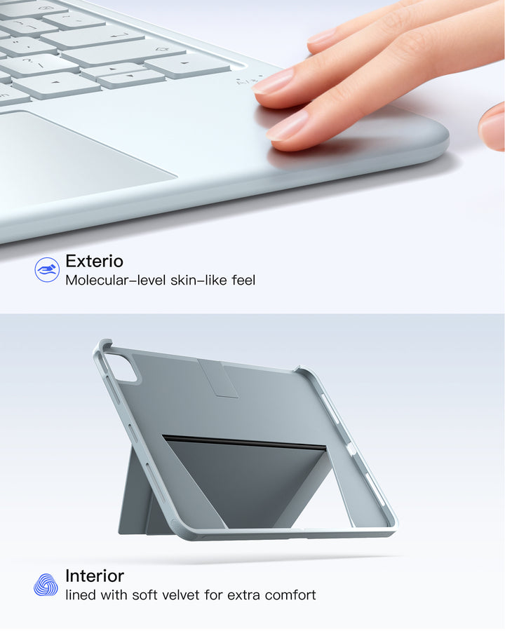 Inateck Detachable AceTouch Protective Keyboard Case for iPad Air 11-inch (M4 2026/M3 2025/M2 2024); iPad Pro 11/Air 5th/4th, QWERTY, KB403-11 | Red Dot Award 2026