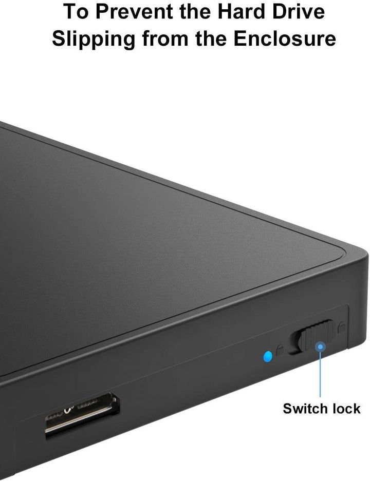 Inateck 2.5" Hard Drive Enclosure with USB 3.0 Port and UASP Support Tool-Free, FE2005