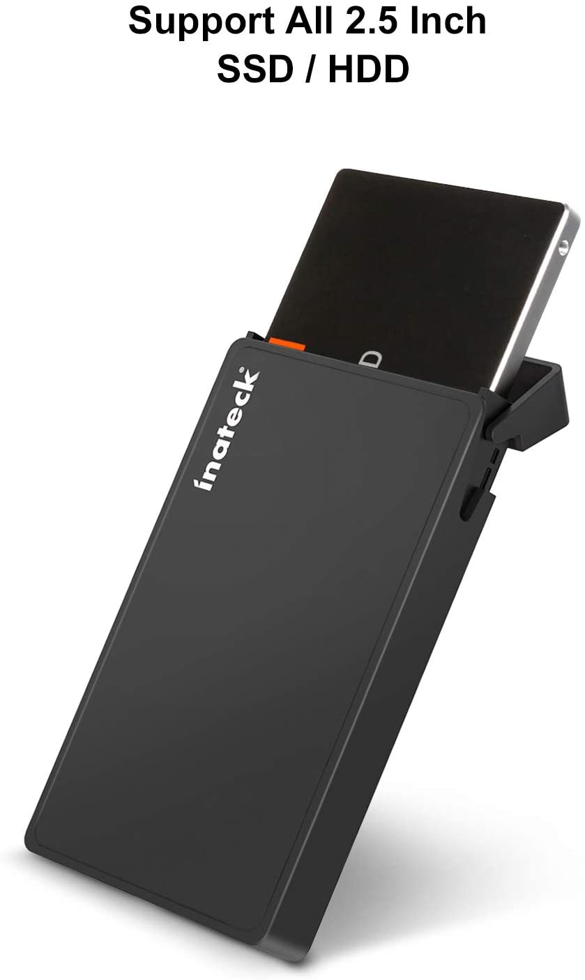 Inateck 2.5" Hard Drive Enclosure with USB 3.0 Port and UASP Support Tool-Free, FE2005