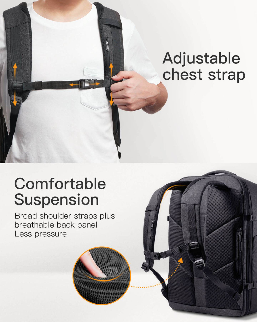 Backpack with strap across chest hotsell