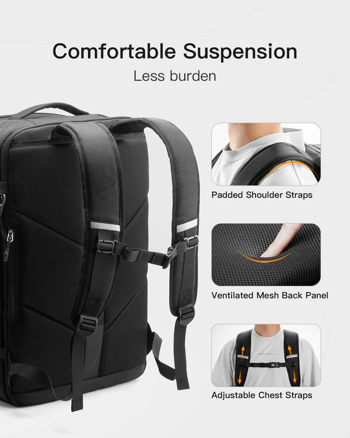 backpack vented back laptop 42L Large Capacity Travel Laptop Backpack with Multiple Anti-theft Protections, BP03007