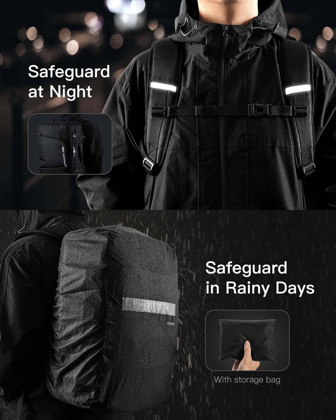 Inateck 42L Large Capacity Travel Laptop Backpack with Multiple Anti-theft Protections, BP03007