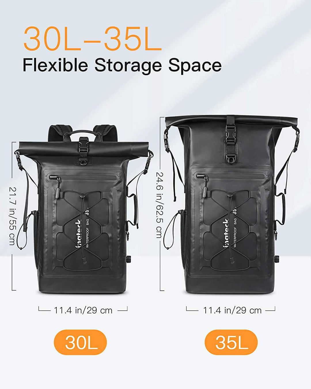 Inateck 35L Bicycle Backpack Waterproof Multi-Functional Organizer BP06001, Black