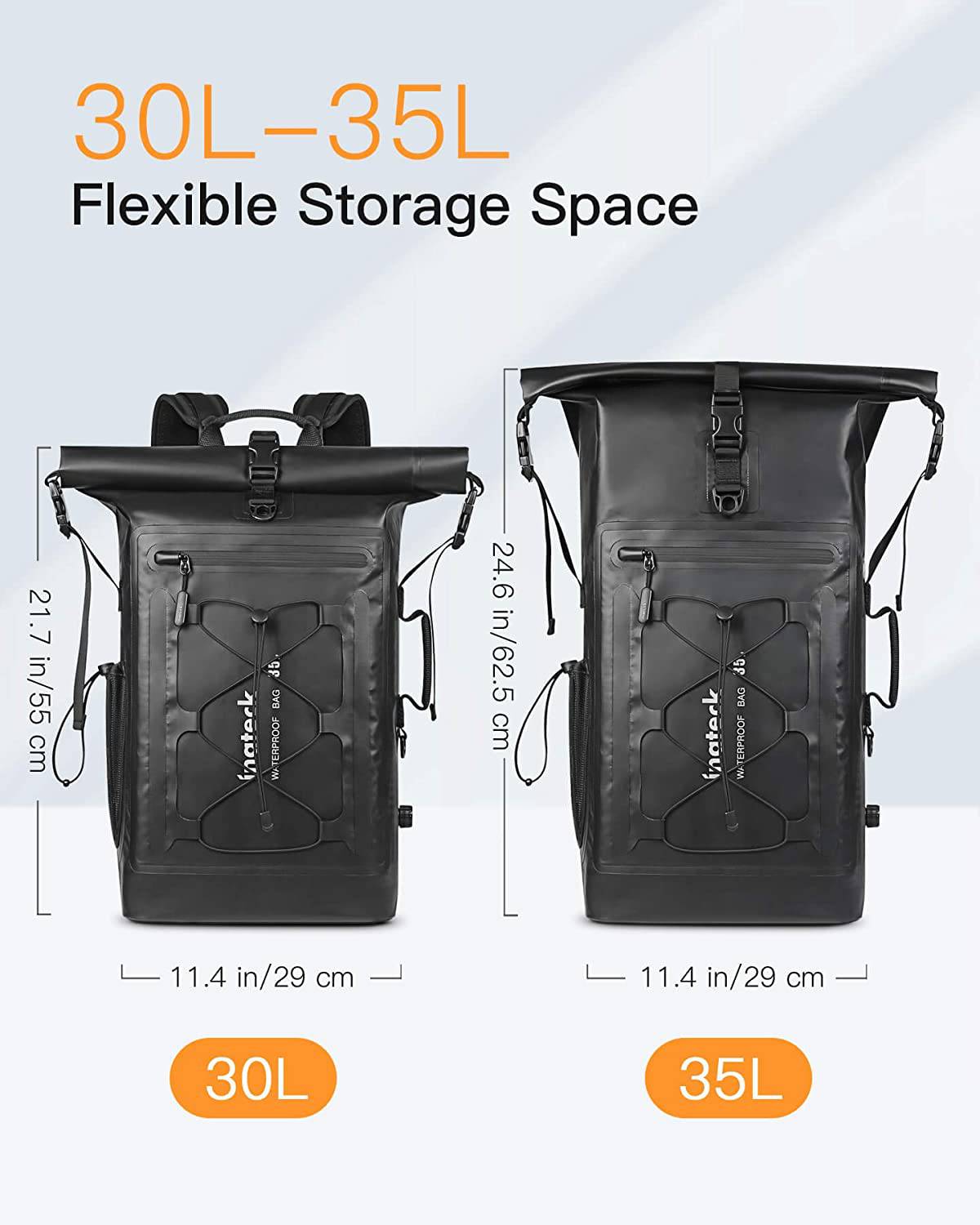 Inateck 35L Bicycle Backpack Waterproof Multi-Functional Organizer BP06001, Black