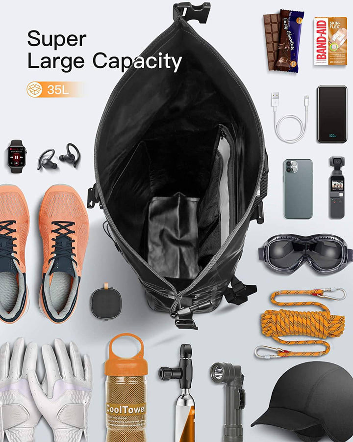 Inateck 35L Bicycle Backpack Waterproof Multi-Functional Organizer BP06001, Black