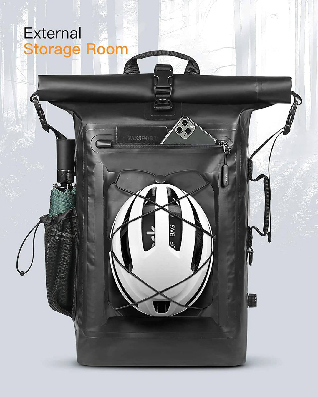 Inateck 35L Bicycle Backpack Waterproof Multi-Functional Organizer BP06001, Black