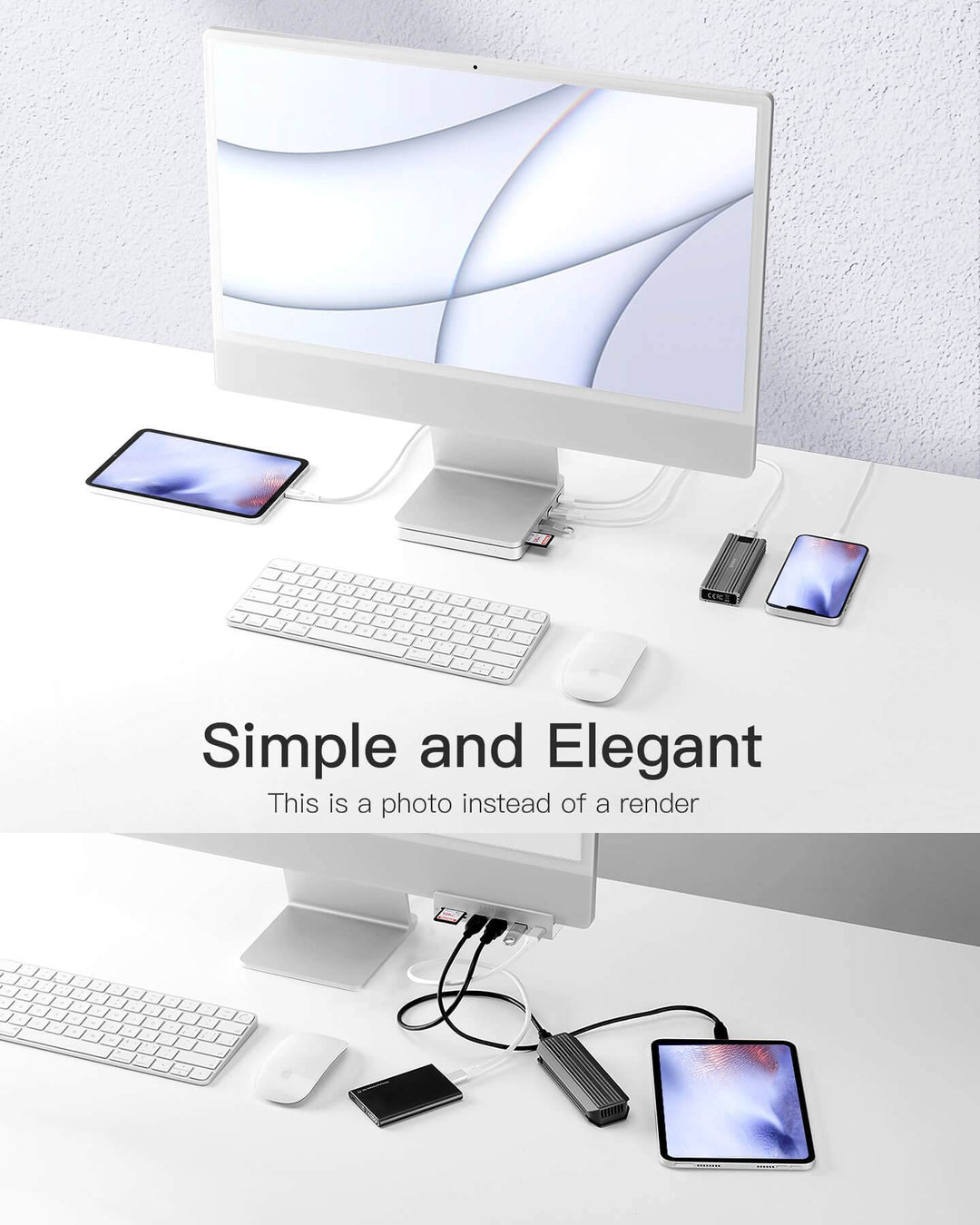 Inateck 8-in-1 iMac 24" 2021 Docking Station, USB 3.2 Gen 2, DK2001