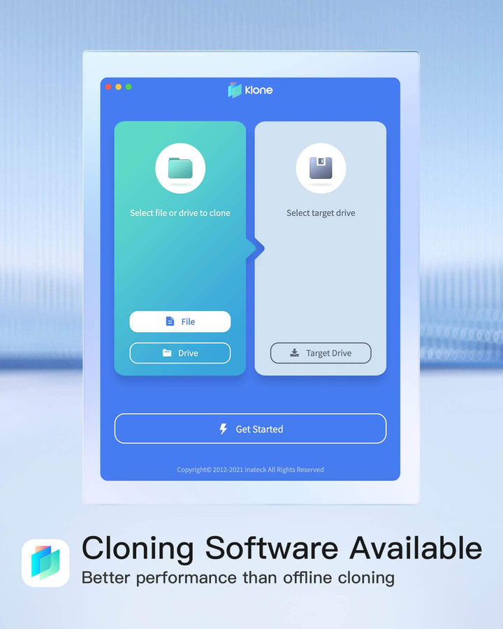 Inateck USB 3.2 Gen 2 Dual Bay Hard Drive Docking Station for 2.5" SATA SSD/HDD, FD2025