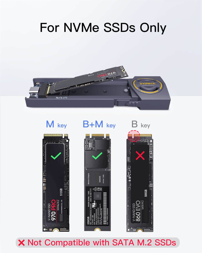 Hard Drive Enclosure for M.2 NVMe with USB 3.2 & Fan, FE2023