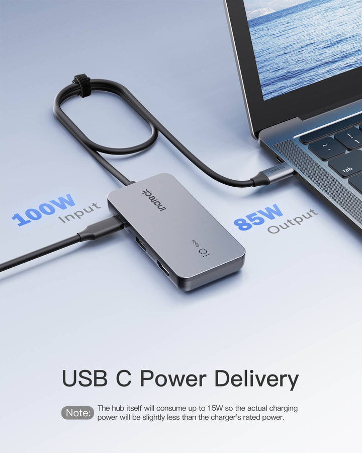Inateck 7-in-1 USB 3.2 Gen 2 Hub with HDMI Port, SD/TF Card Slot, HB2027