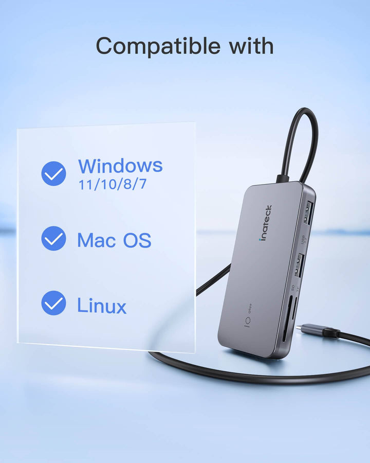 Inateck 7-in-1 USB 3.2 Gen 2 Hub with HDMI Port, SD/TF Card Slot, HB2027