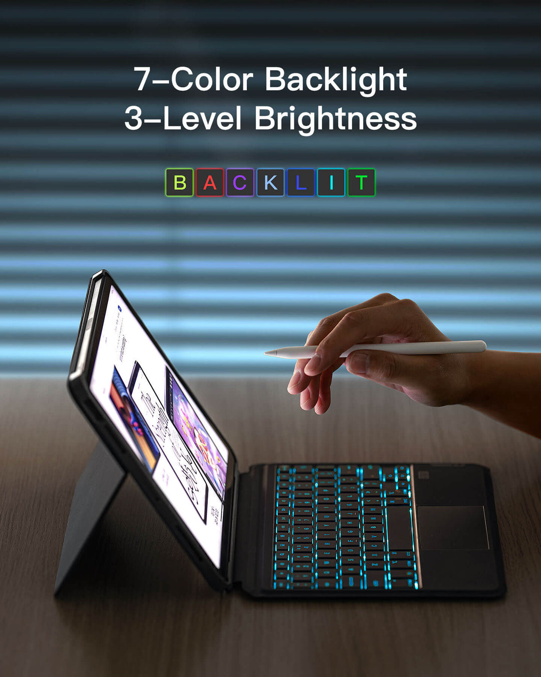 Inateck 11" Detachable Keyboard for iPad Pro 4/3/2/1 &amp; iPad Air 5/4, KB04111