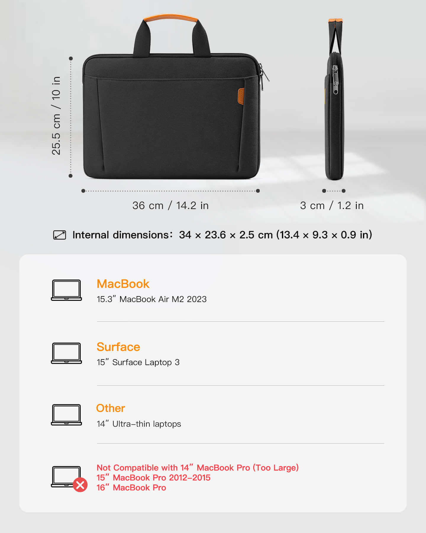 Inateck 14 Inch Laptop Carrying Case LB02013