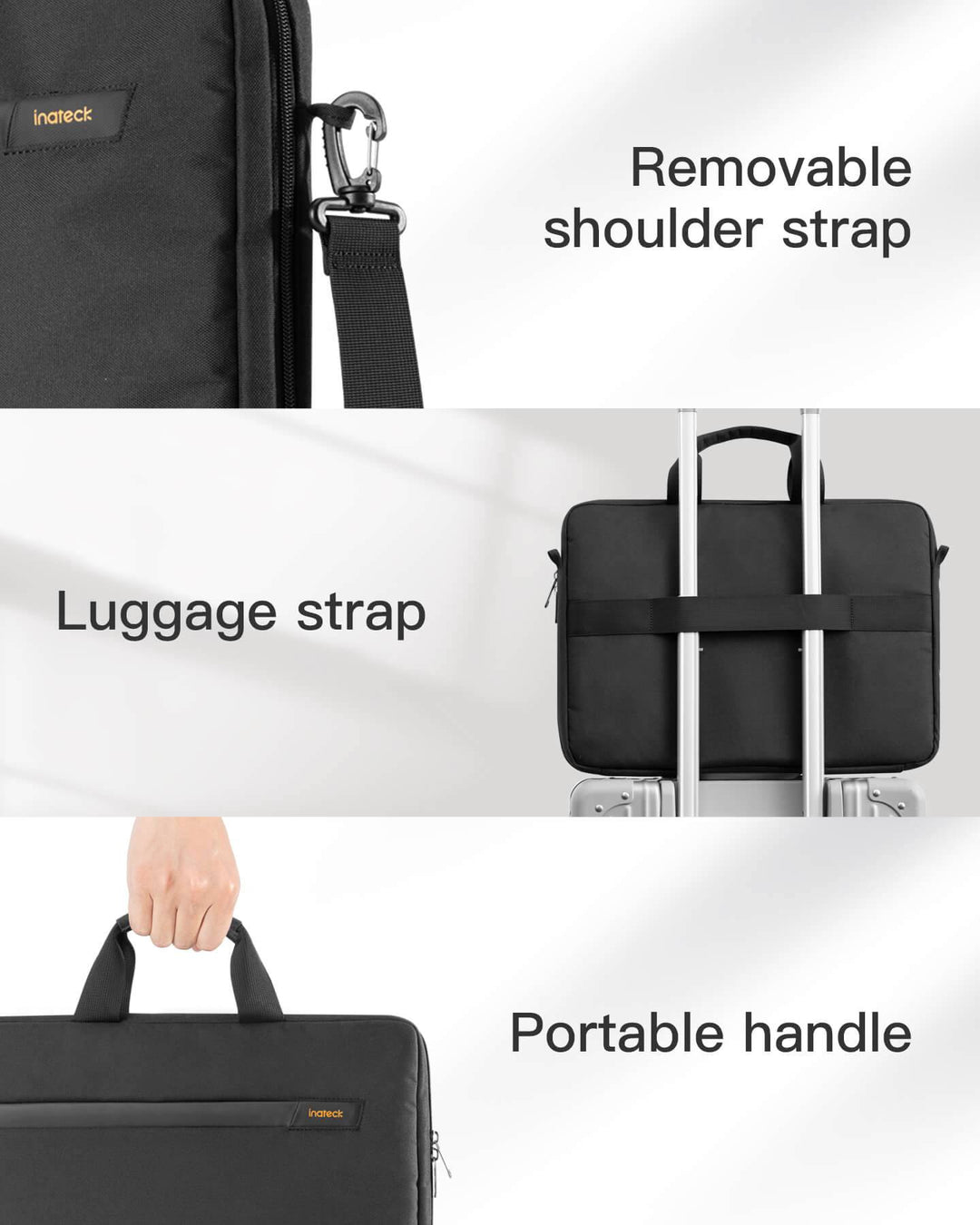Inateck 15.6 Inch Laptop Carrying Case, TSA Checkpoint Friendly, LB03010-15_black
