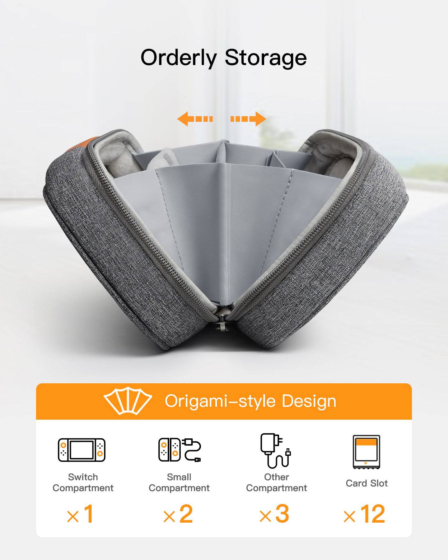 360° Protective Storage Organizer Carrying Case for Nintendo