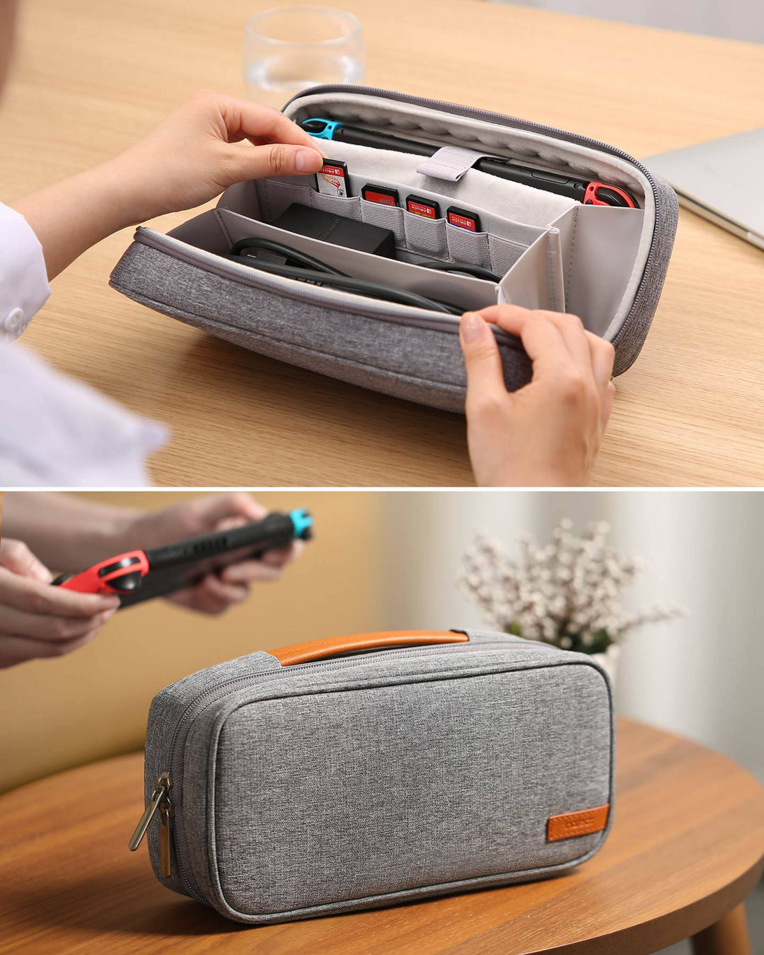 Inateck 360° Protective Storage Organizer Carrying Case for Nintendo Switch, AB03003