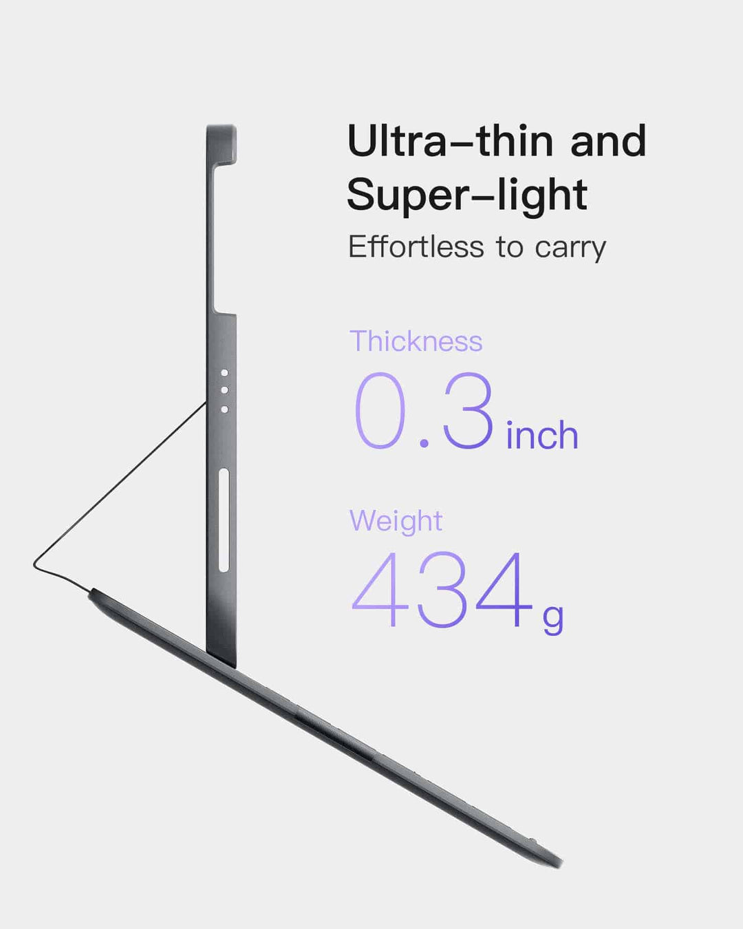 Inateck Super-Light Keyboard for iPad 11" (A16 2025), iPad 10, iPad Air 11" M3/M2 (2025/2024), iPad Air 7/6/5/4, iPad Pro 11" 4/