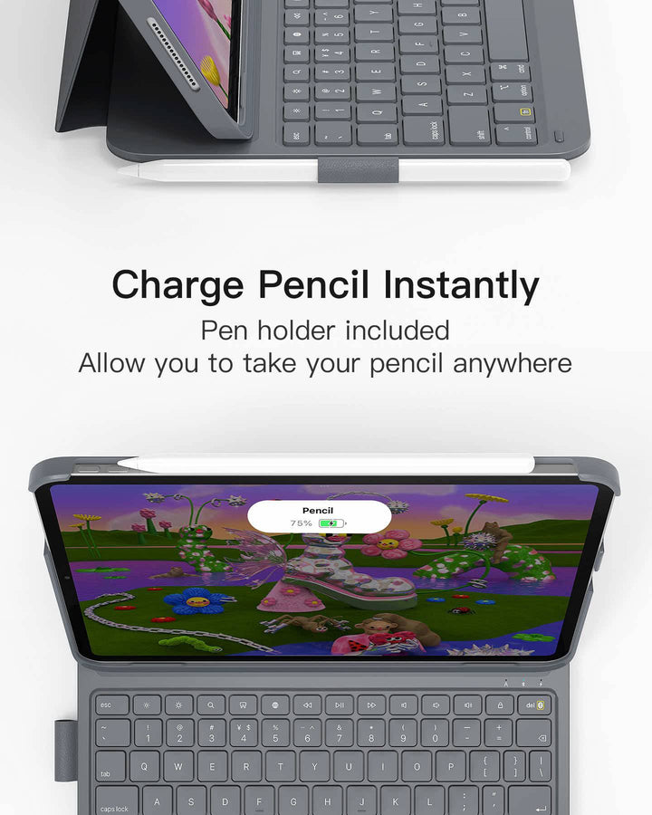 Inateck Super-Light Keyboard for iPad 11" (A16 2025), iPad 10, iPad Air 11" M3/M2 (2025/2024), iPad Air 7/6/5/4, iPad Pro 11" 4/