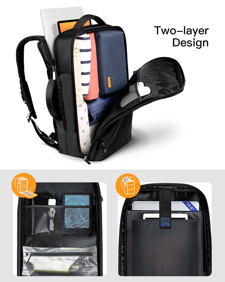 Inateck 40L 17 Inch Carry On Travel Backpack BP03001, Black