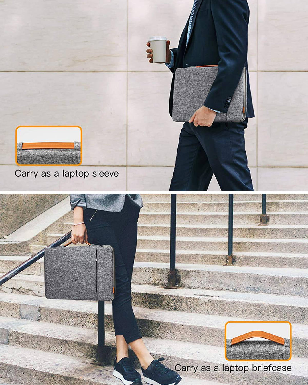 Inateck EdgeKeeper 360° Protective 13.3-15.6 Inch Laptop Carrying Case LB02006/B1
