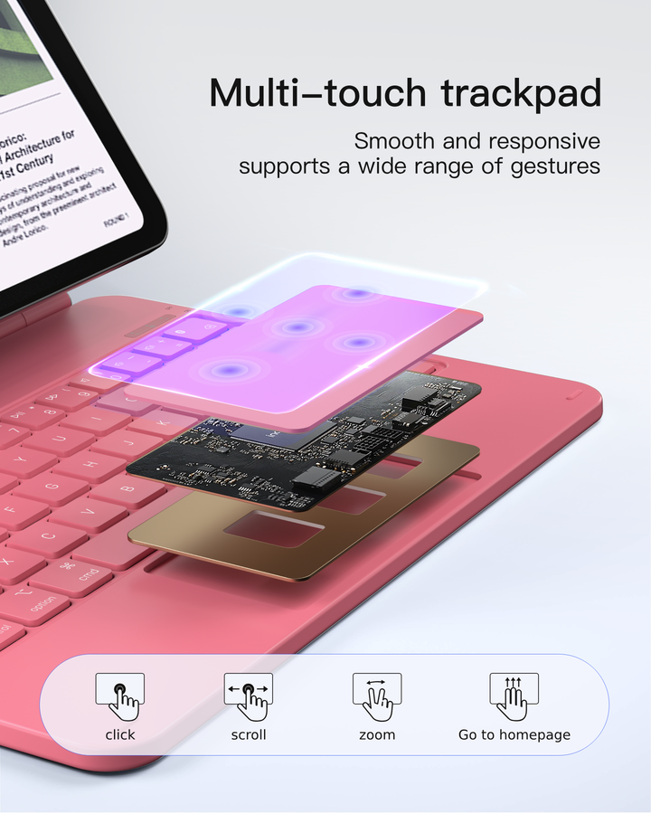 Inateck NeoMagic Magnetic Keyboard Case for iPad 10th Generation 10.9 inch/11th Generation 2025 A16 11 inch, KB09119-10