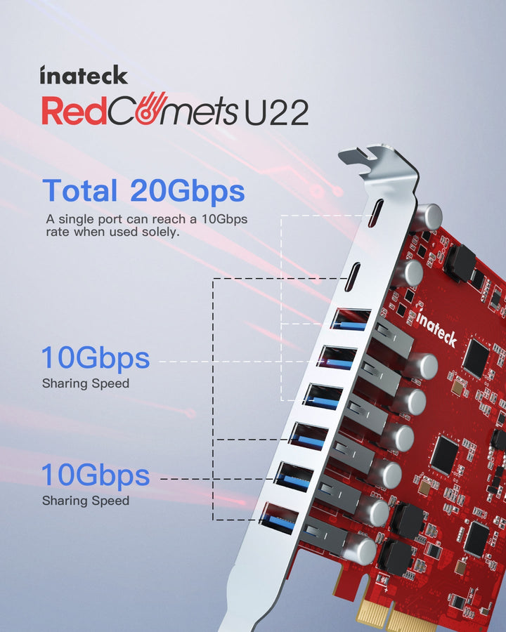 Usb 3.2 Gen 2 Expansion Inateck PCIe USB 3.2 Gen 2 Card - 4 USB-A + 1 ...