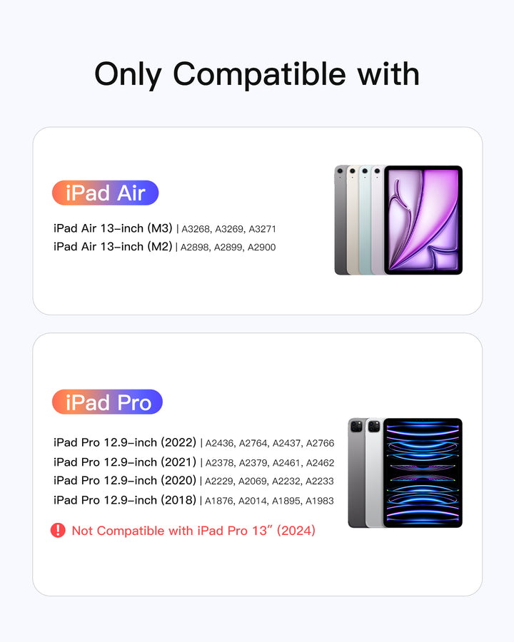 NeoMagic Keyboard Case for iPad Air 13 inch M4 2026/M3/M2, iPad Pro 12.9 inch 6/5/4/3 Gen, KB903-13A