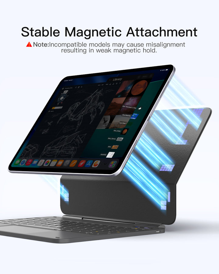 NeoMagic Keyboard Case for iPad Air 13 inch M4 2026/M3/M2, iPad Pro 12.9 inch 6/5/4/3 Gen, KB903-13A