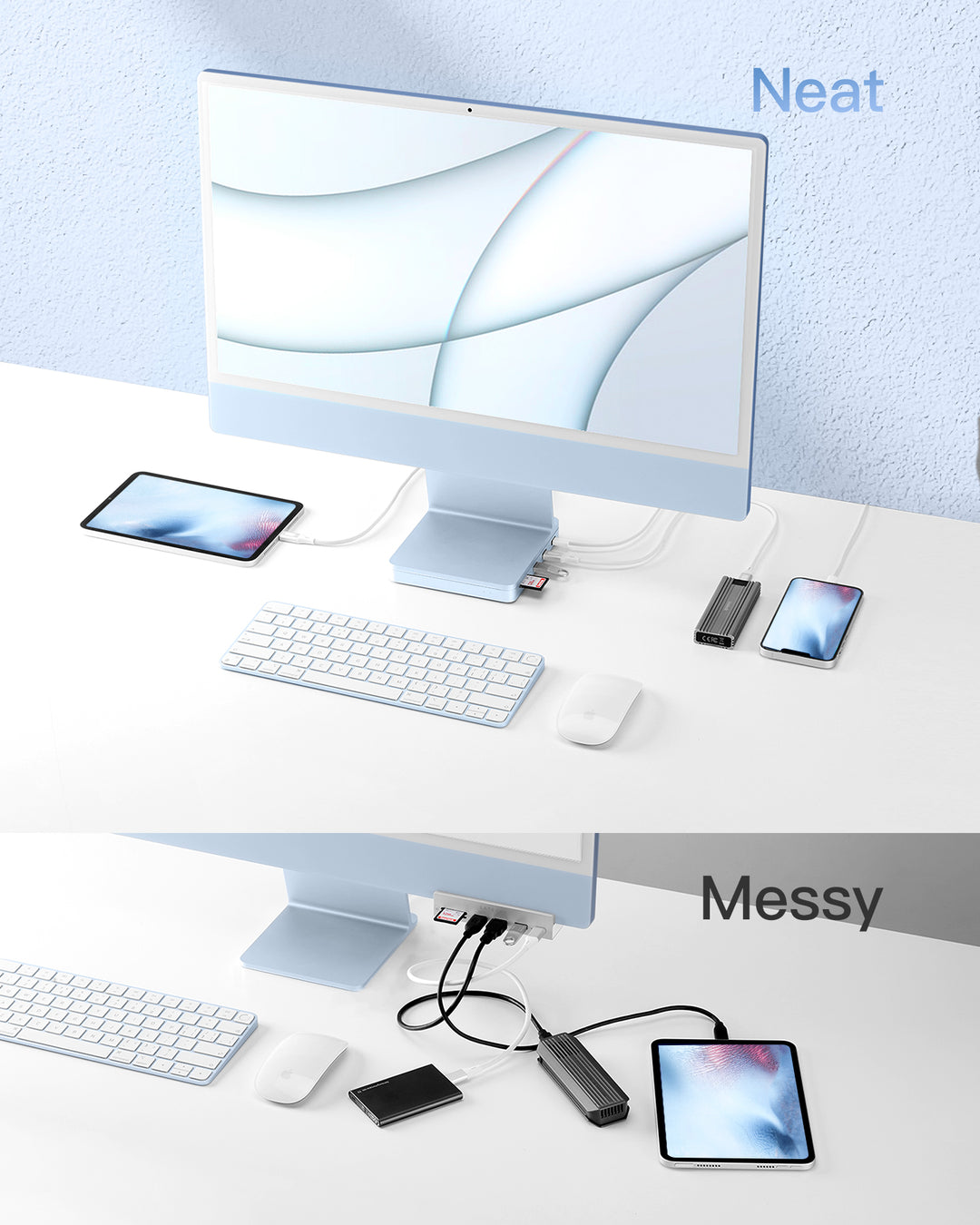 Inateck 8-in-1 iMac 24" 2021 Docking Station, USB 3.2 Gen 2, DK2001