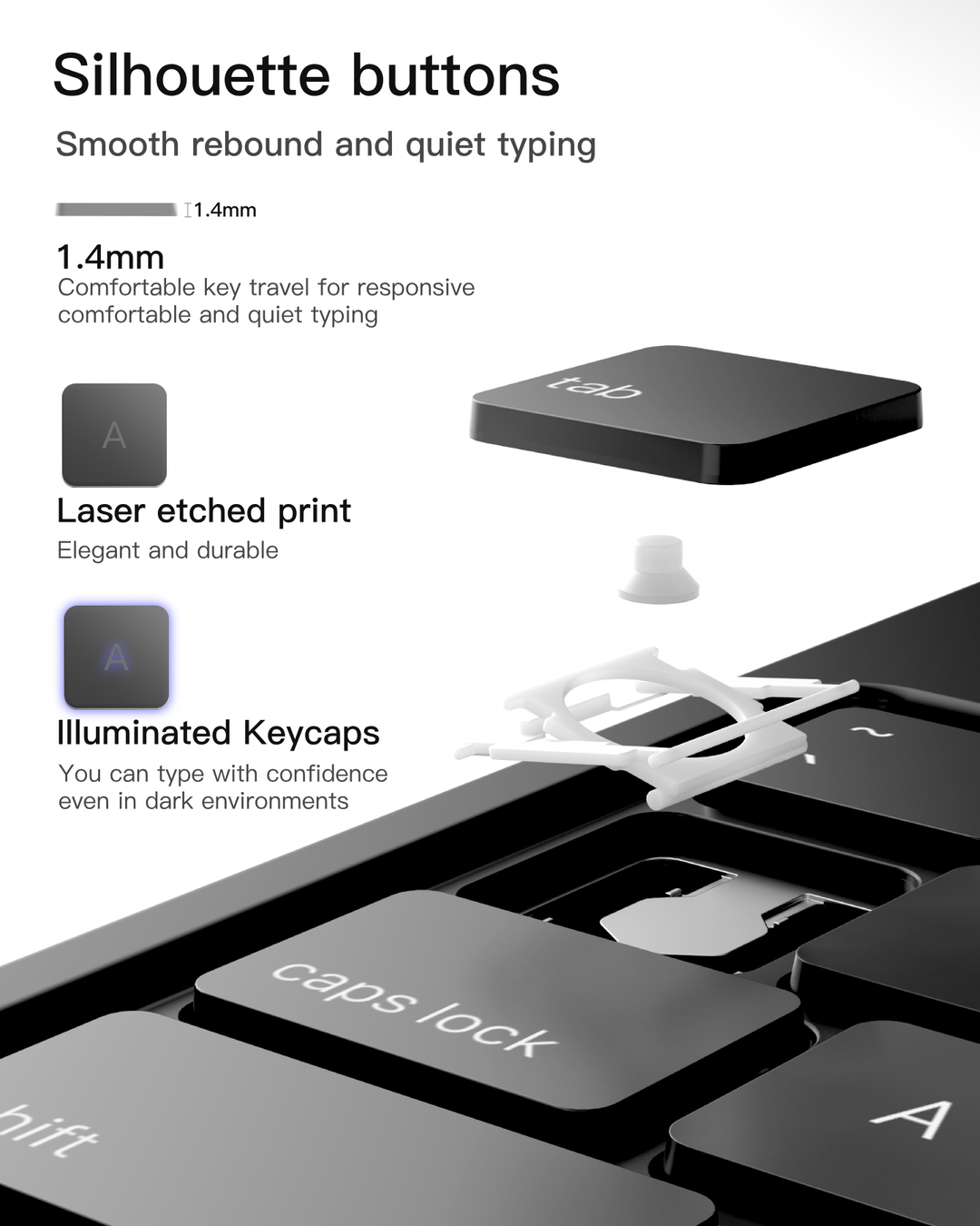 Inateck Magnetic Keyboard Case for Air 11 inch (M4 2026/2025 M3/2024 M2), Easy-Set Keyboard for Air 5/4 Gen, iPad Pro 11