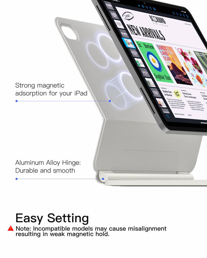 Inateck NeoMagic Magnetic Keyboard Case for iPad 10th Generation 10.9 inch/11th Generation 2025 A16 11 inch, KB09119-10