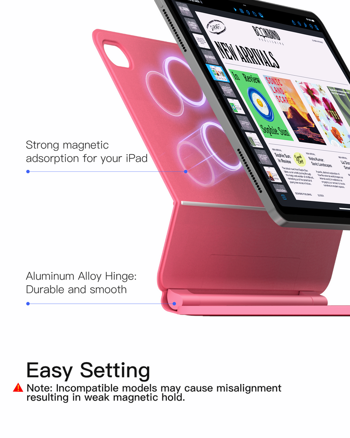 Inateck NeoMagic Magnetic Keyboard Case for iPad 10th Generation 10.9 inch/11th Generation 2025 A16 11 inch, KB09119-10