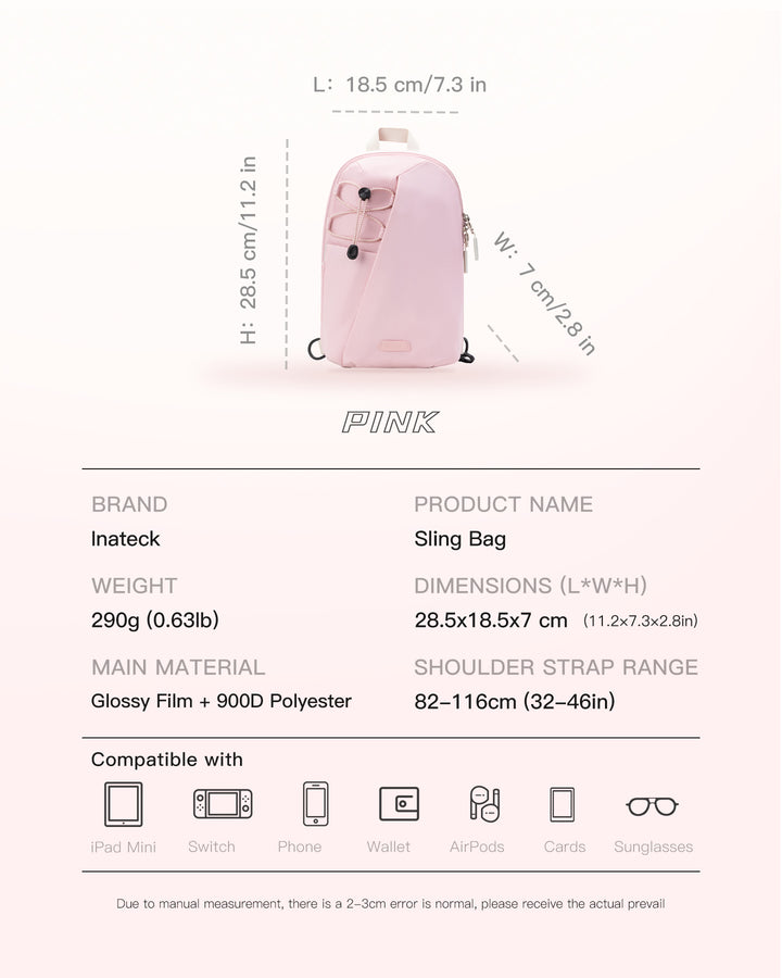 Inateck Sling Bag with RFID Blocking, Spacious Crossbody Shoulder Chest Everyday Carry Bag, Water-resistant, FB01003