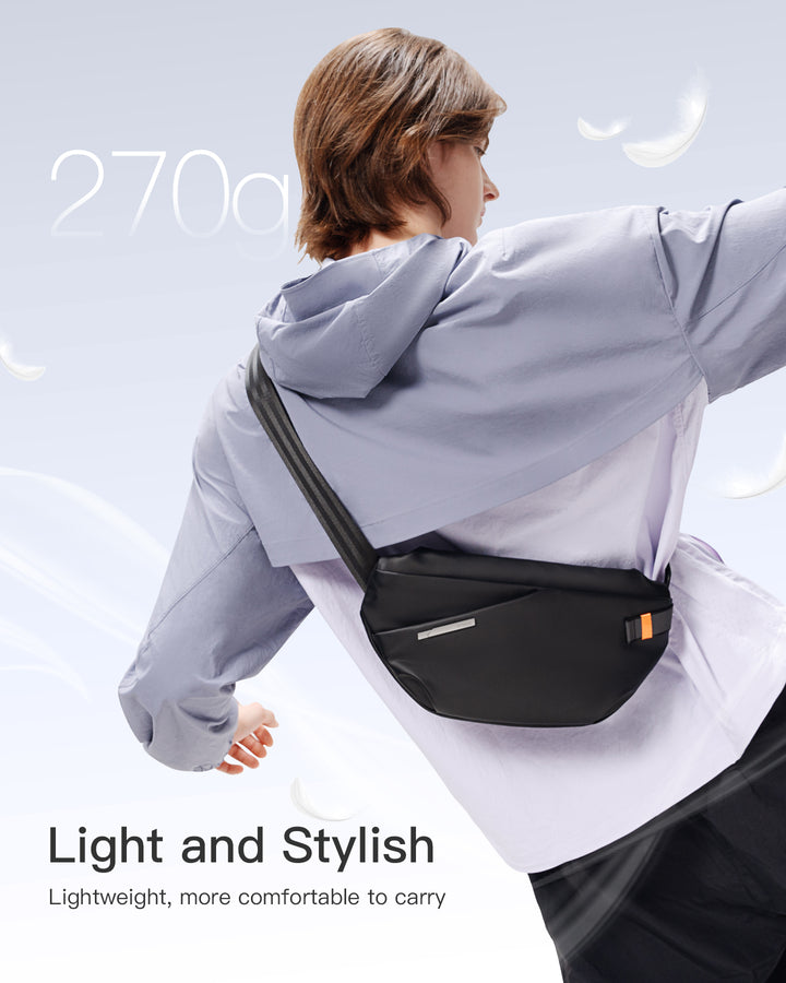 Inateck Lightweight Crossbody Bag with Quick-adjust Strap, Splash-resistant, FB01001 black
