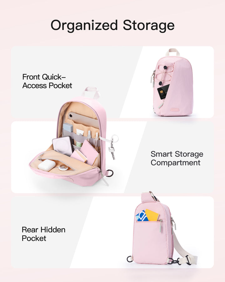 Inateck Sling Bag with RFID Blocking, Spacious Crossbody Shoulder Chest Everyday Carry Bag, Water-resistant, FB01003