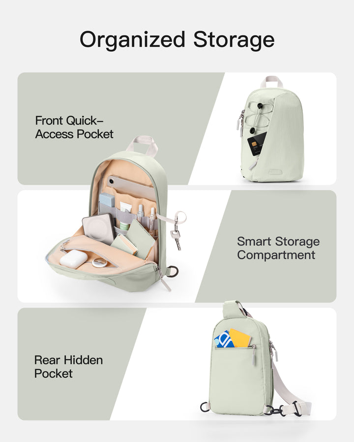 Inateck Sling Bag with RFID Blocking, Spacious Crossbody Shoulder Chest Everyday Carry Bag, Water-resistant, FB01003