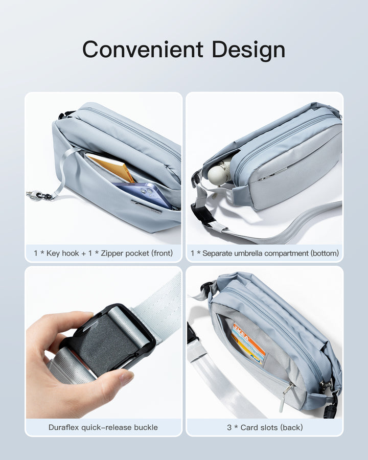 Inateck Stylish Sling Bag Crossbody Chest Bag with Spacious Orderly Storage, LB03014