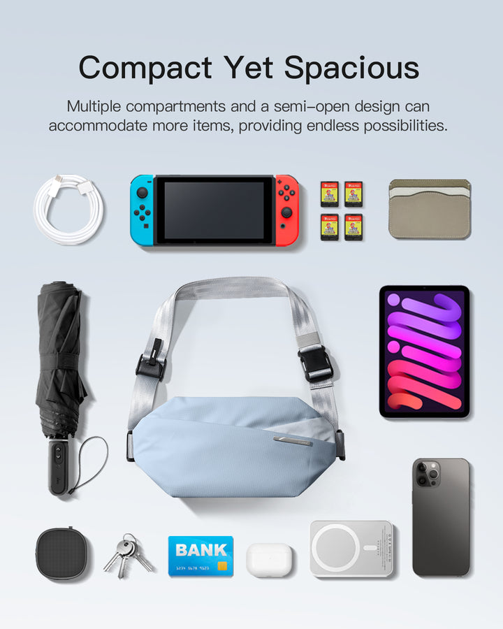 Inateck Stylish Sling Bag Crossbody Chest Bag with Spacious Orderly Storage, LB03014