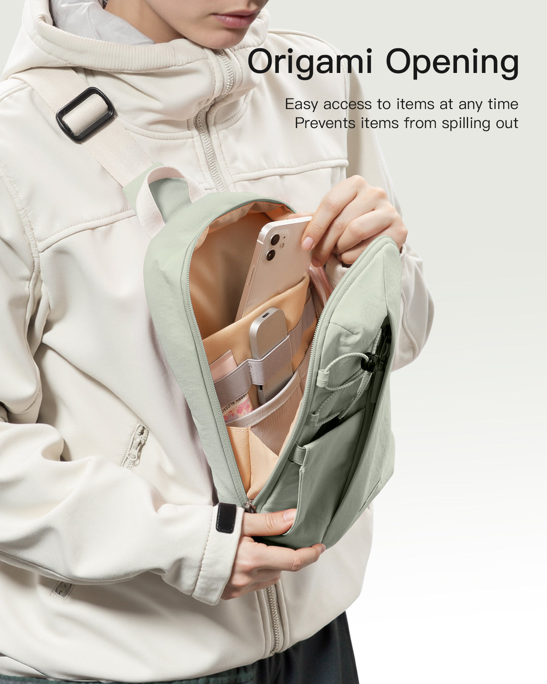 Inateck Sling Bag with RFID Blocking, Spacious Crossbody Shoulder Chest Everyday Carry Bag, Water-resistant, FB01003