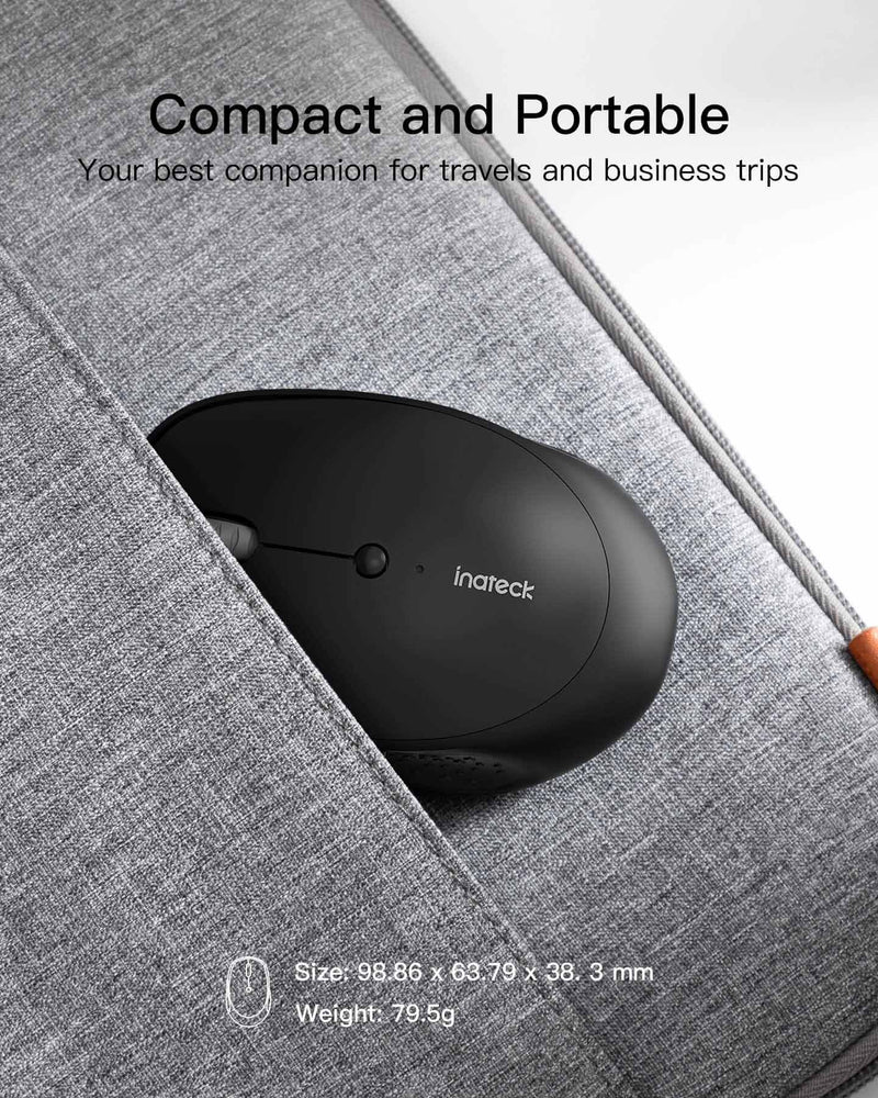 Wireless Mouse, 5 Adjustable DPI Levels for Laptop/Notebook/iPad/PC/Mac/Chromebook, MS02002