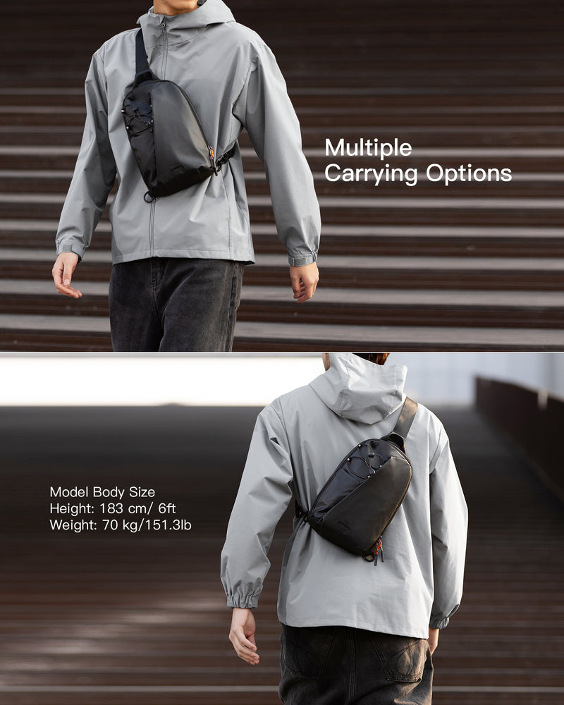 Sling Bag with RFID Blocking, Spacious Crossbody Shoulder Chest Everyday Carry Bag, Water-resistant, FB01003