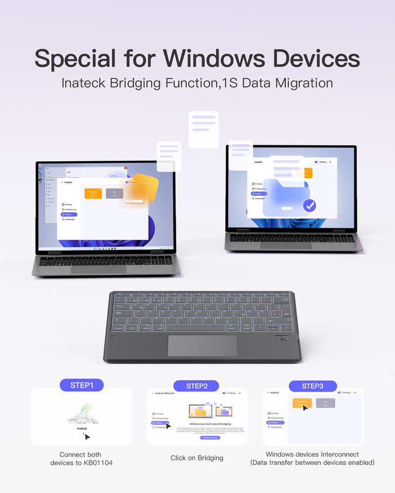 Ultra-Slim AI Keyboard, For Surface Go 4 (2023), Surface Go 3/2/1 ,KB02028