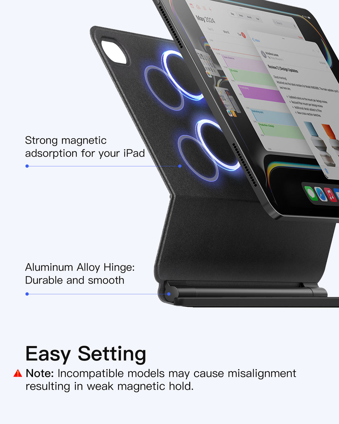 Inateck NeoMagic Magnetic Keyboard Case for iPad 10th Generation 10.9 inch/11th Generation 2025 A16 11 inch, KB09119-10