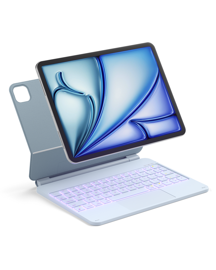 Inateck Magnetic Keyboard Case for Air 11 inch (M4 2026/2025 M3/2024 M2), Easy-Set Keyboard for Air 5/4 Gen, iPad Pro 11