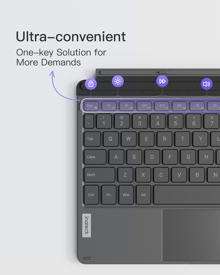 Surface Pro 7 Keyboard HO Tri Fold 7-Colour Backlight Detachable ...