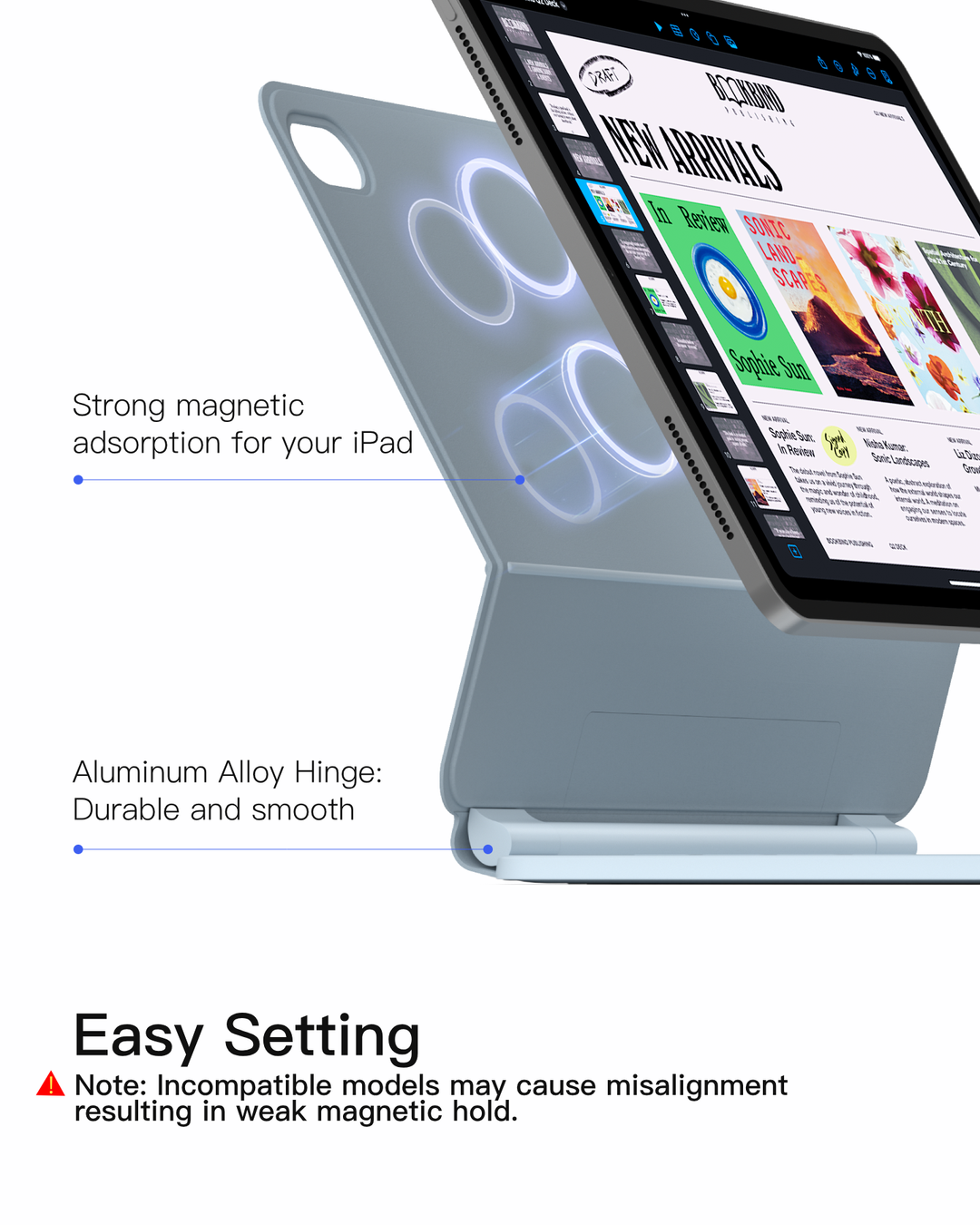 Inateck NeoMagic Magnetic Keyboard Case for iPad 10th Generation 10.9 inch/11th Generation 2025 A16 11 inch, KB09119-10