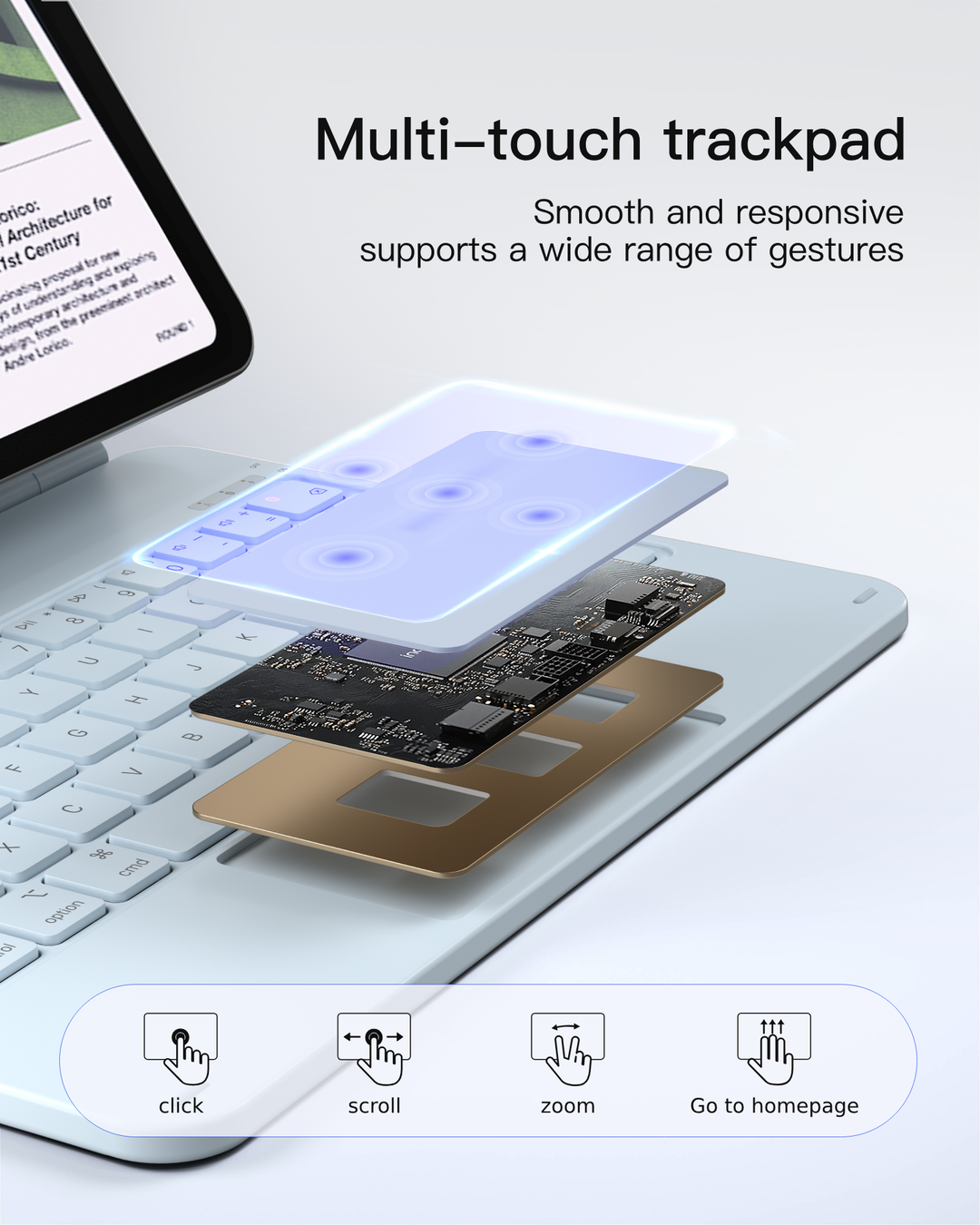 Inateck NeoMagic Magnetic Keyboard Case for iPad 10th Generation 10.9 inch/11th Generation 2025 A16 11 inch, KB09119-10
