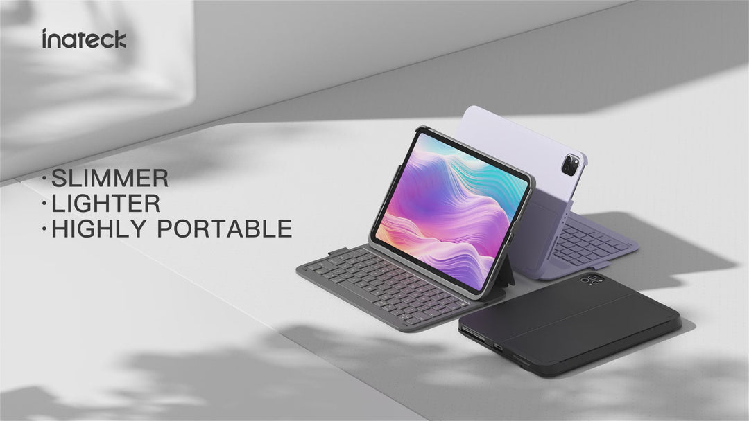 Inateck for iPad 10th/11th Gen Case with Keyboard, Ultralight Keyboard with Pen Holder for A16 2025/10th Gen(2022 10.9"), Air 11" M4/M3/M2 (2026/2025/2024), Air 5/4, Pro 11 4/3/2/1, BK2007