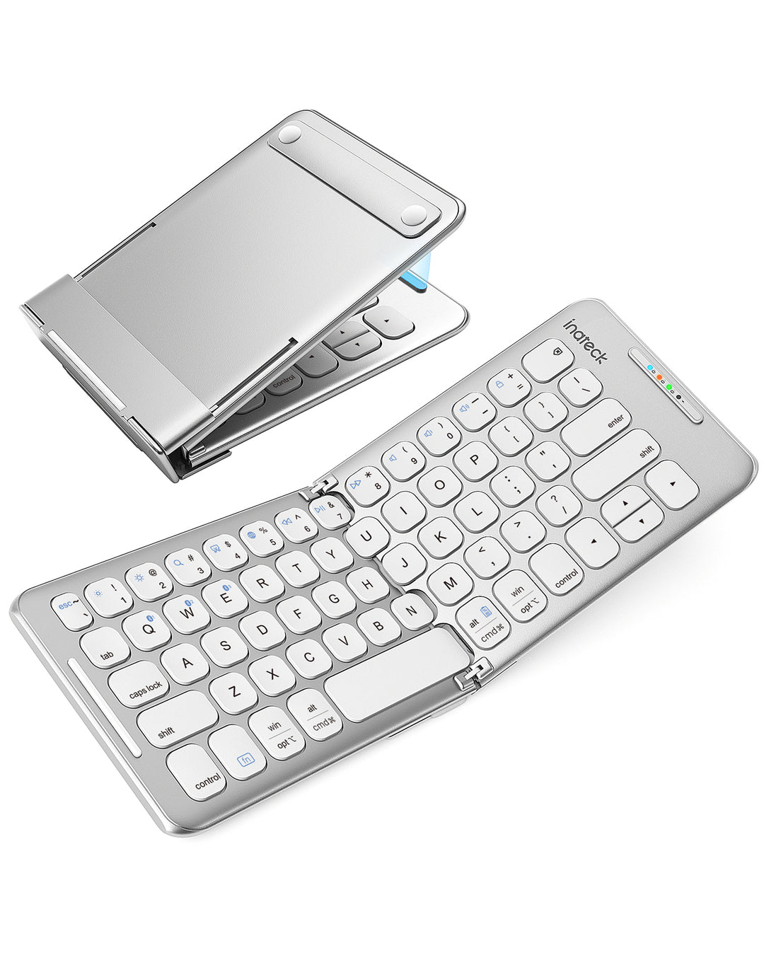 Inateck Foldable Keyboard QWERTZ, Mini Portable with 3 Bluetooth, for iPad/iOS/Samsung/Android/Windows, KB06001